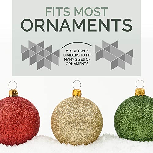 Christmas Ornament Storage Container Box with Dividers N446