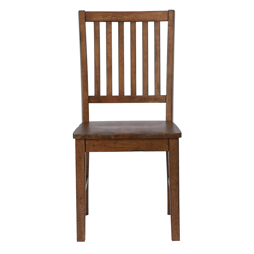 5-Piece 60" Rectangular Wood Dining Set in Brown C70209