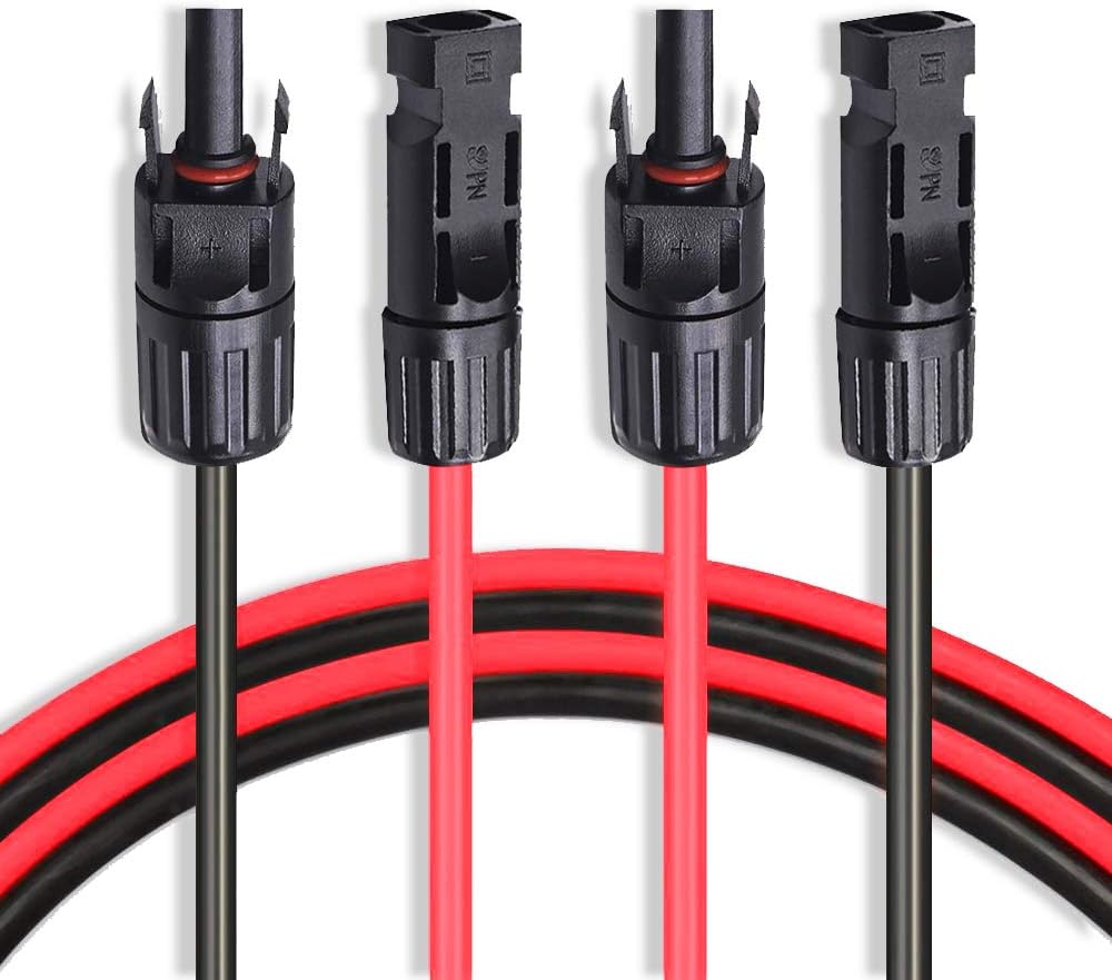 10 AWG 50 Feet Solar Extension Cable with Female and Male Connector R5739