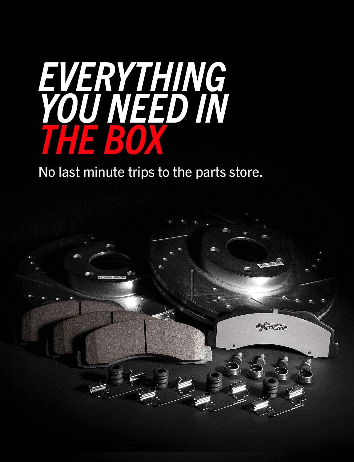 Carbon Fiber Brake Pads with Drilled & Slotted Brake Rotors Kit G3536