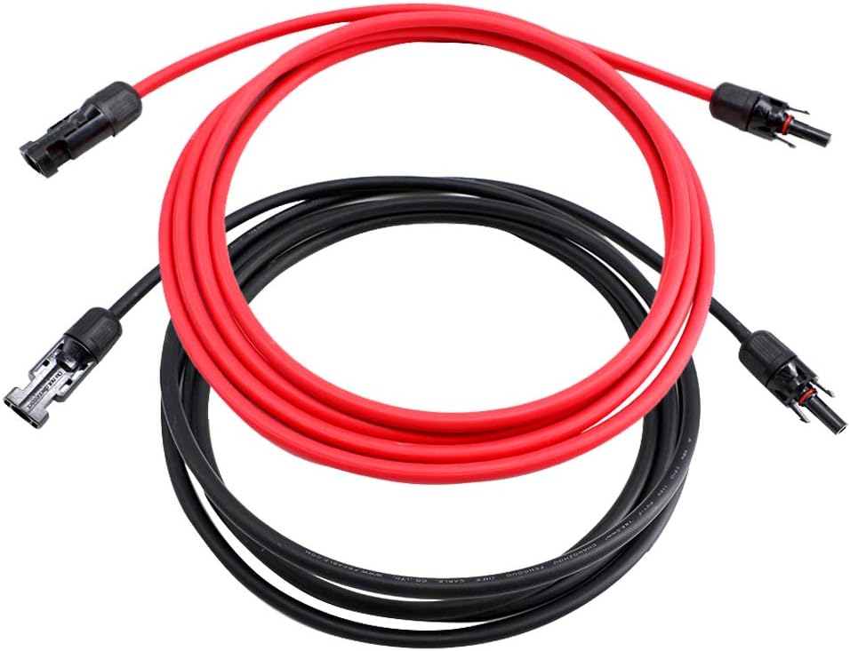 10 AWG 50 Feet Solar Extension Cable with Female and Male Connector R5739