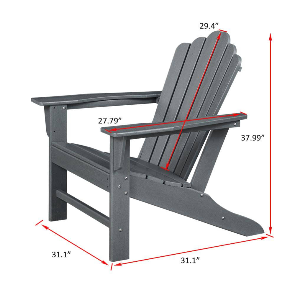 White 2 Pcs Outdoor Adirondack Chair E682