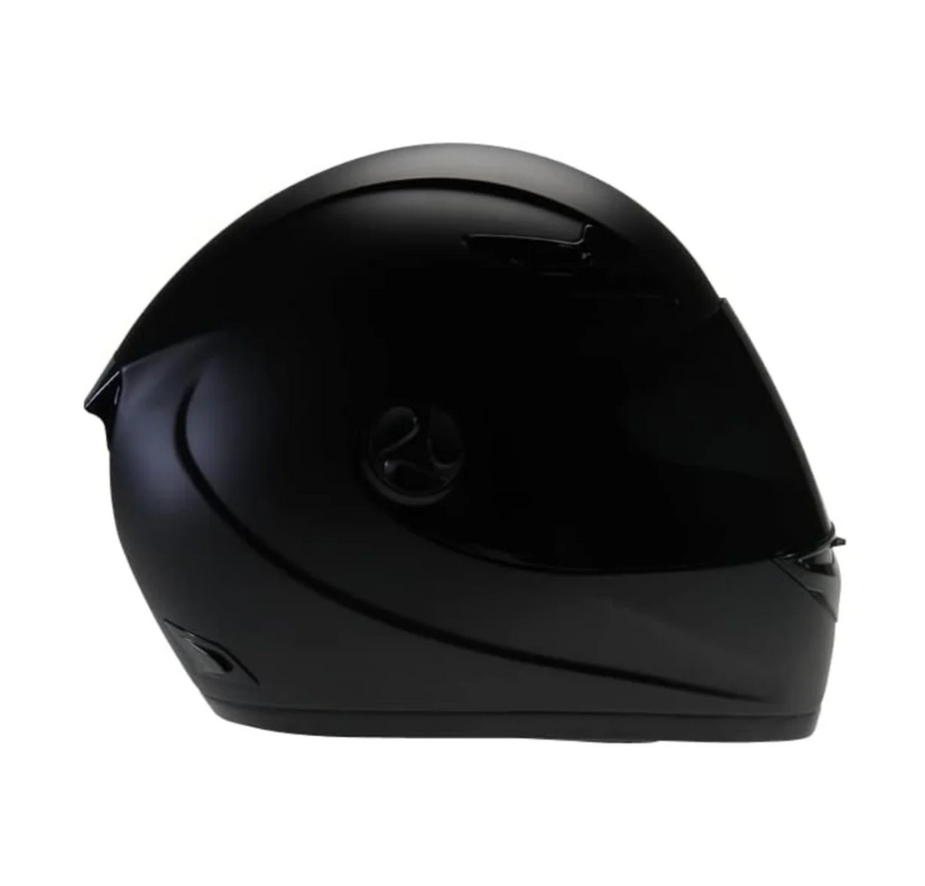Matt Black Motorcycle Helmet with Clear and Tinted Visors (XXL) L669