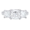 14K White Gold Three-Stone Diamond Engagement Ring size 6.5 W742666