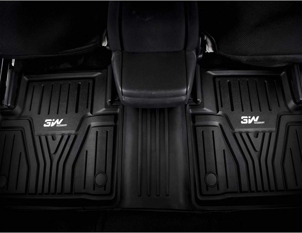 TPE All Weather Custom Fit Floor Liner Full Set Car Mats Black Y42307