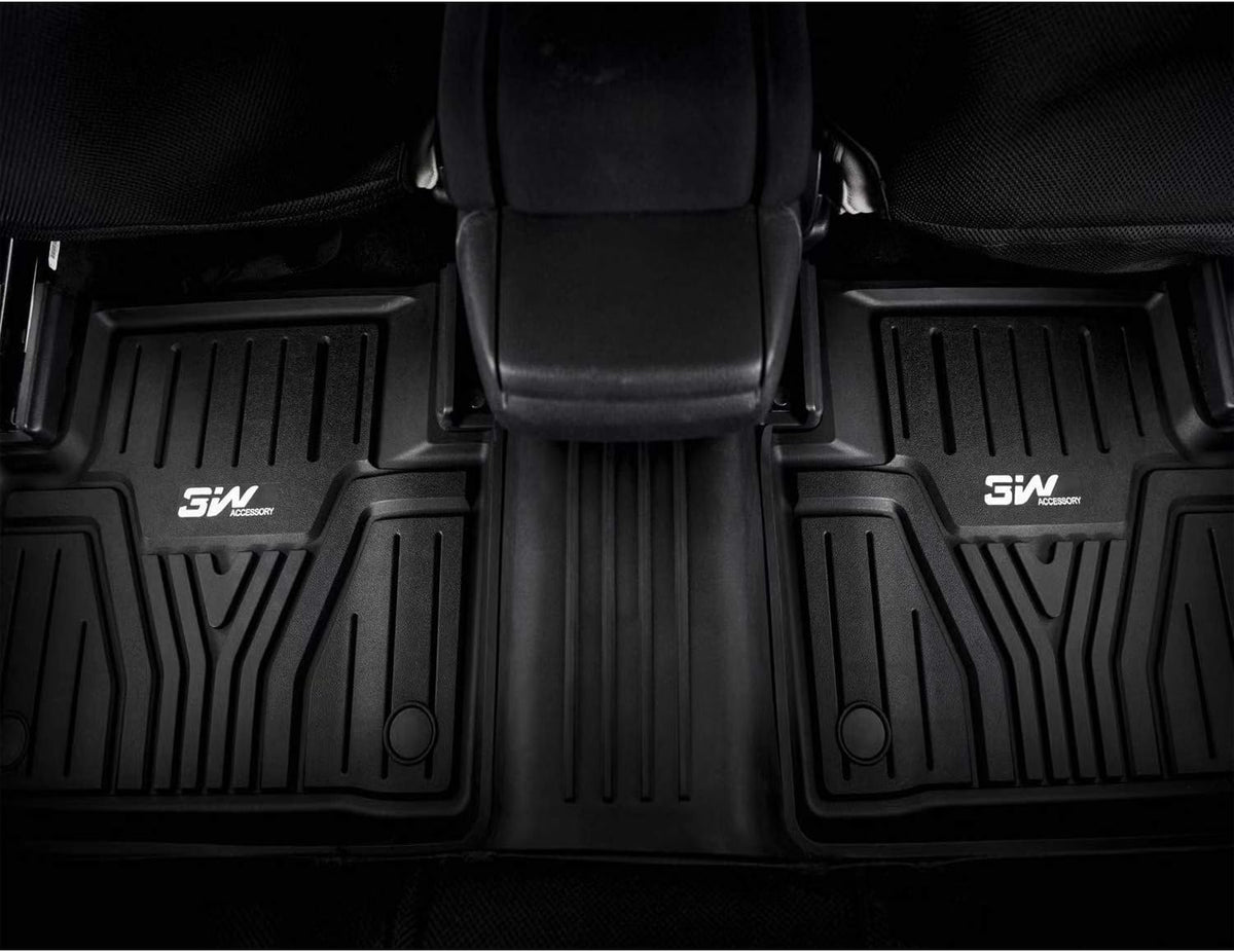 TPE All Weather Custom Fit Floor Liner Full Set Car Mats Black Y42307