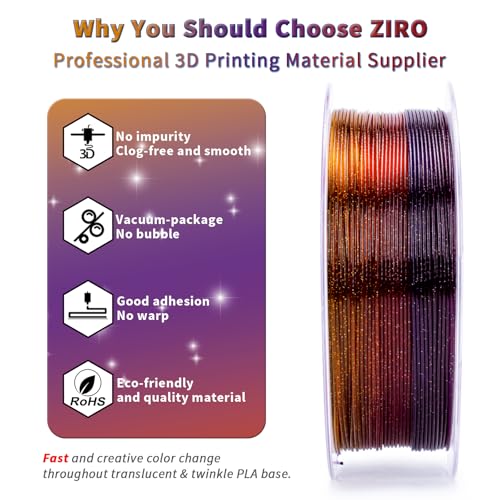 1.75mm Sparkle Glitter PLA 3D Printing Filament 1kg Spool P897