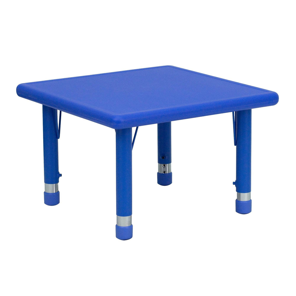 24x22 Square Blue Plastic Height Adjustable Activity Table P4450