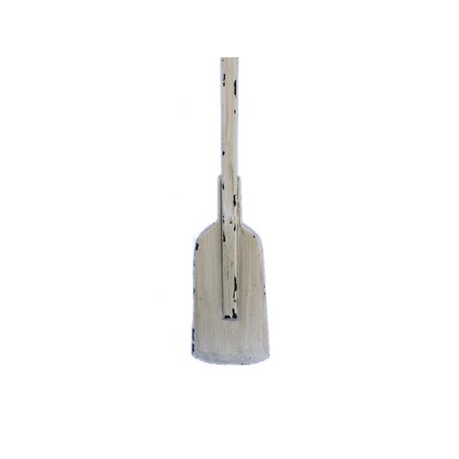 50 in. Wooden Rustic Whitewashed Decorative Rowing Boat Oar with Hooks K601