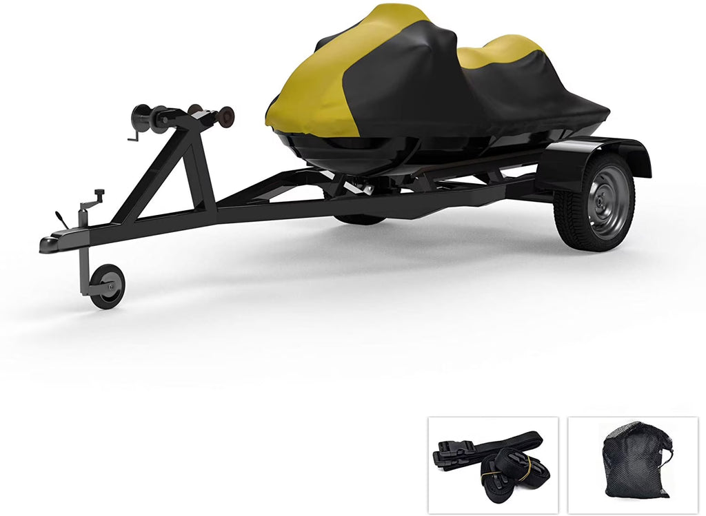 Yellow/Black Trailerable Jet Ski Covers with Storage Bag I939567