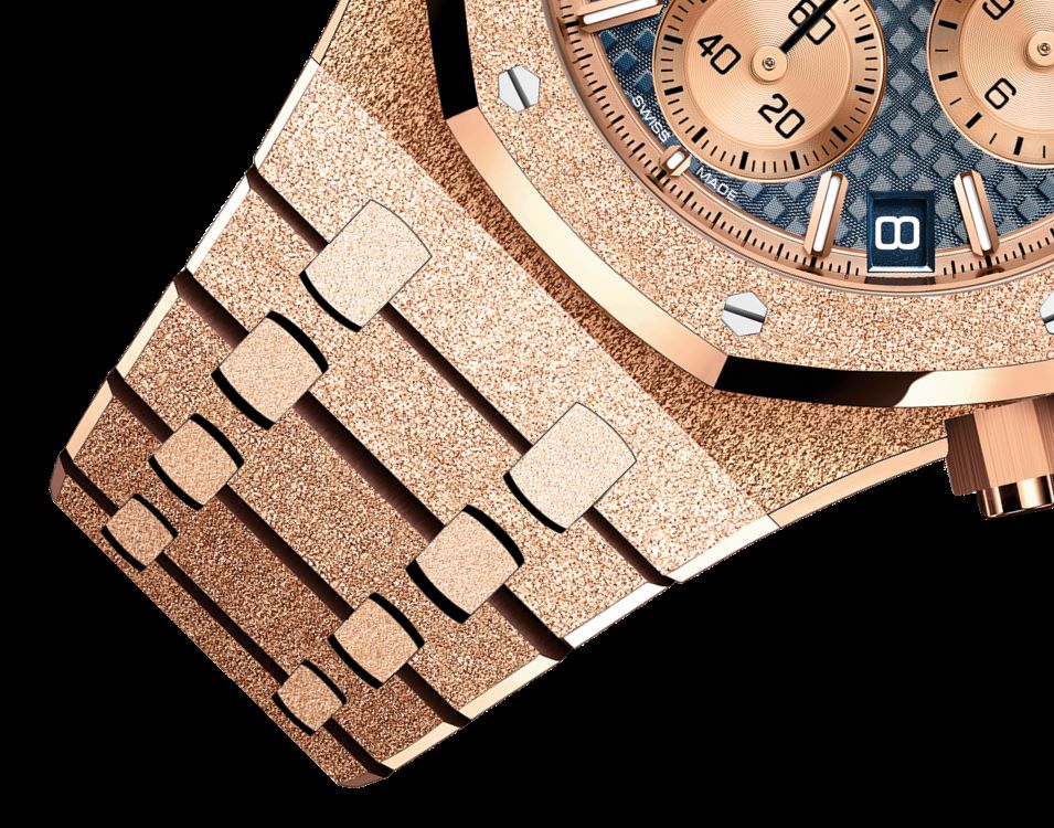 Frosted Gold Chronograph Blue Dial 41mm F3745