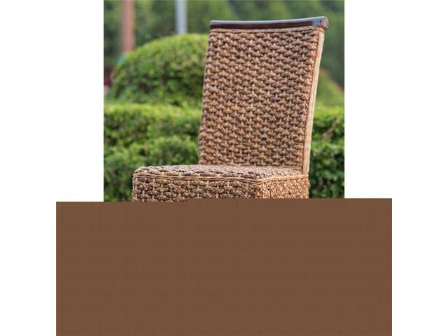 Bunga Hyacinth Weave Dining Chair with Mahogany Hardwood Frame Y649