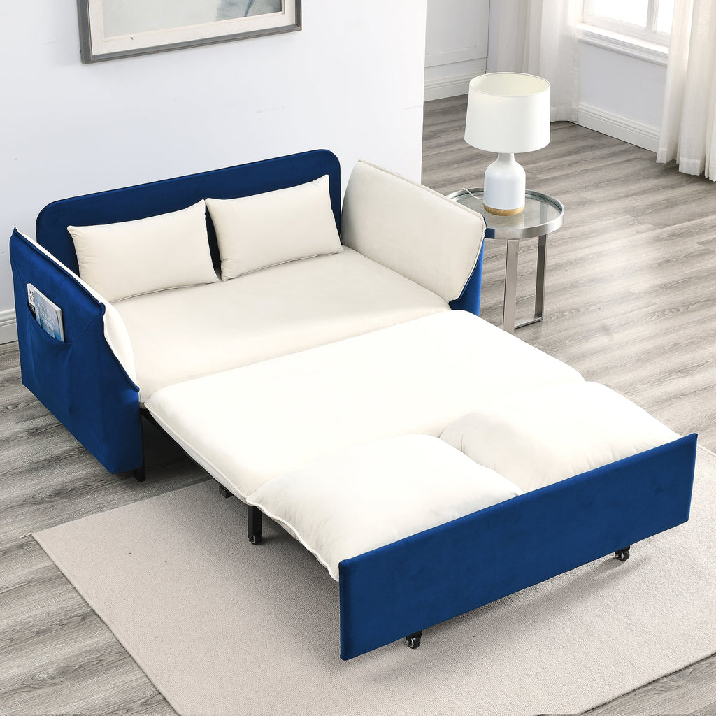 Blue Pull Out Sofa Bed M46072