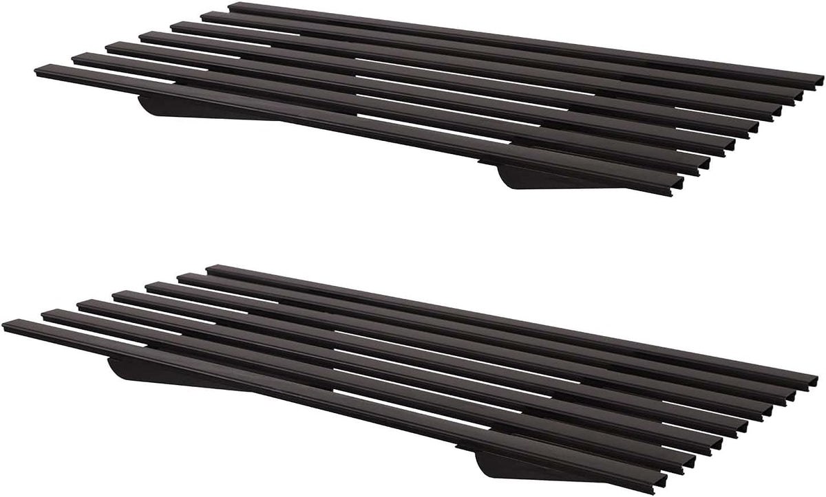 Black 48in x 15.7in 2-Pack Wall Shelves W588505