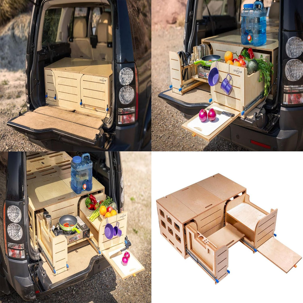 Overland Kitchen Box Camping Kit with Cooking, Sleeping Y48853