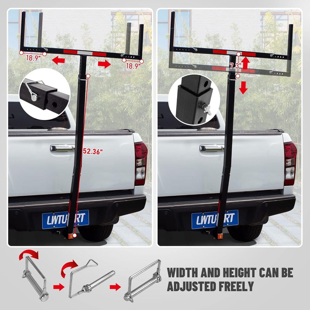 Pickup Truck Bed Extender, Heavy Duty Steel Hitch Mount W338916