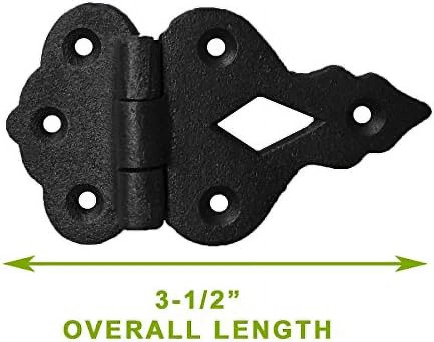 Black Wrought Iron Cabinet Hinge 3/8 In Offset Pack Of 2 U22825