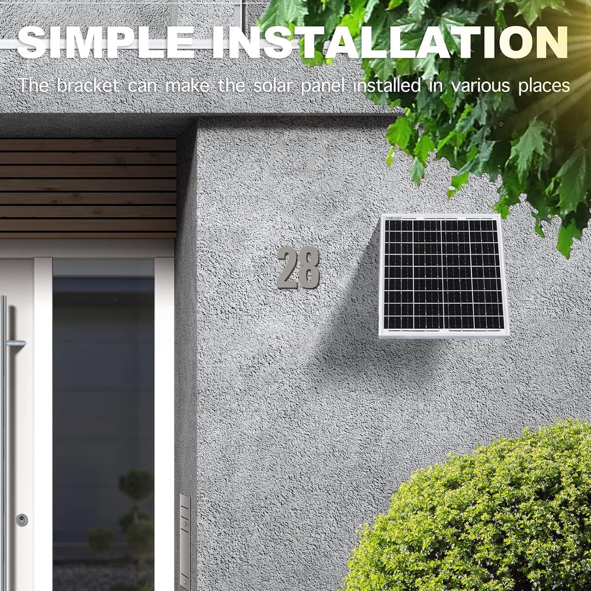 30 Watt 12V Solar Panel Kit with Adjustable Tilt Mount Brackets and 5A 12V/24V PWM Solar Charge Controller U249928