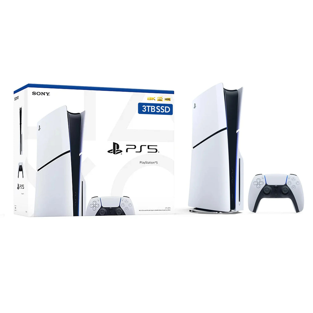 White PS5 Disc Slim Gaming Console with Wireless Controller D38684