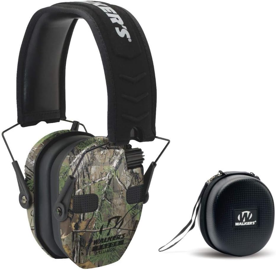 Razor Slim Electronic Shooting Hearing Protection Muff with Protective Case D41167