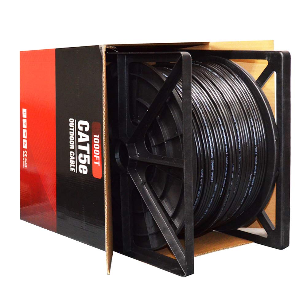 1000ft CAT5e Outdoor Direct Burial Solid Cable Q1256