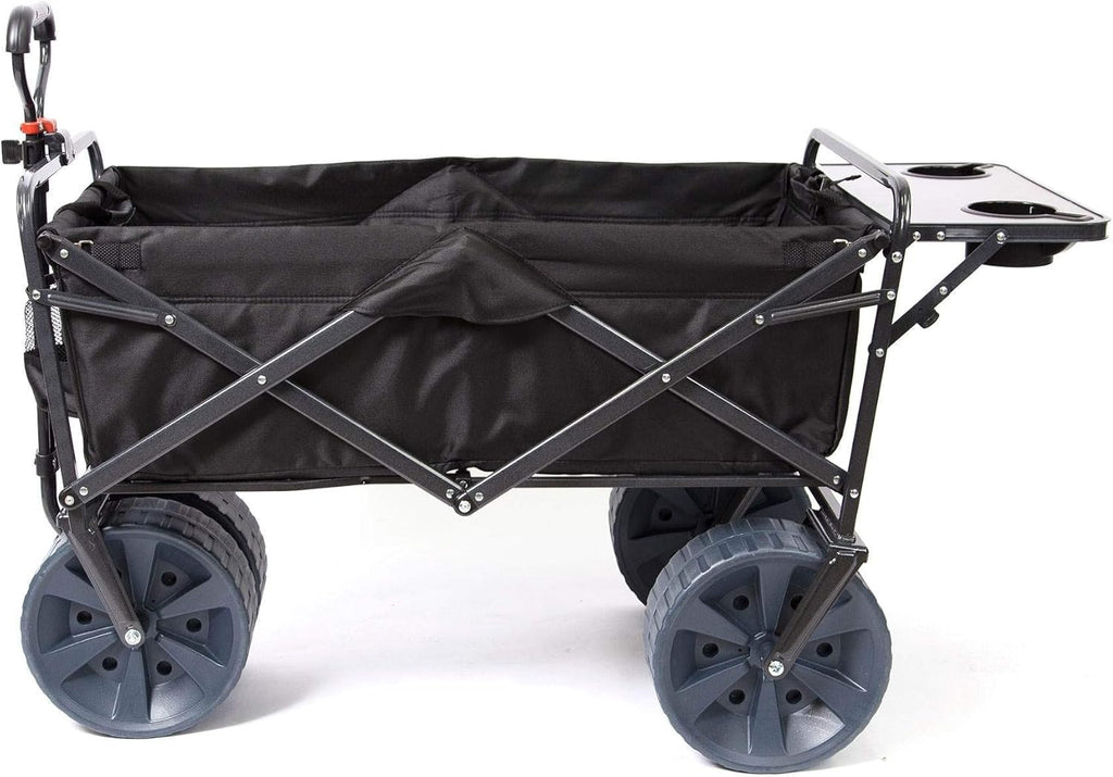 Blue Collapsible Utility Wagon Cart with 4 All Terrain Wheels & Table I882764