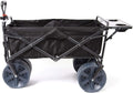 Blue Collapsible Utility Wagon Cart with 4 All Terrain Wheels & Table I882764