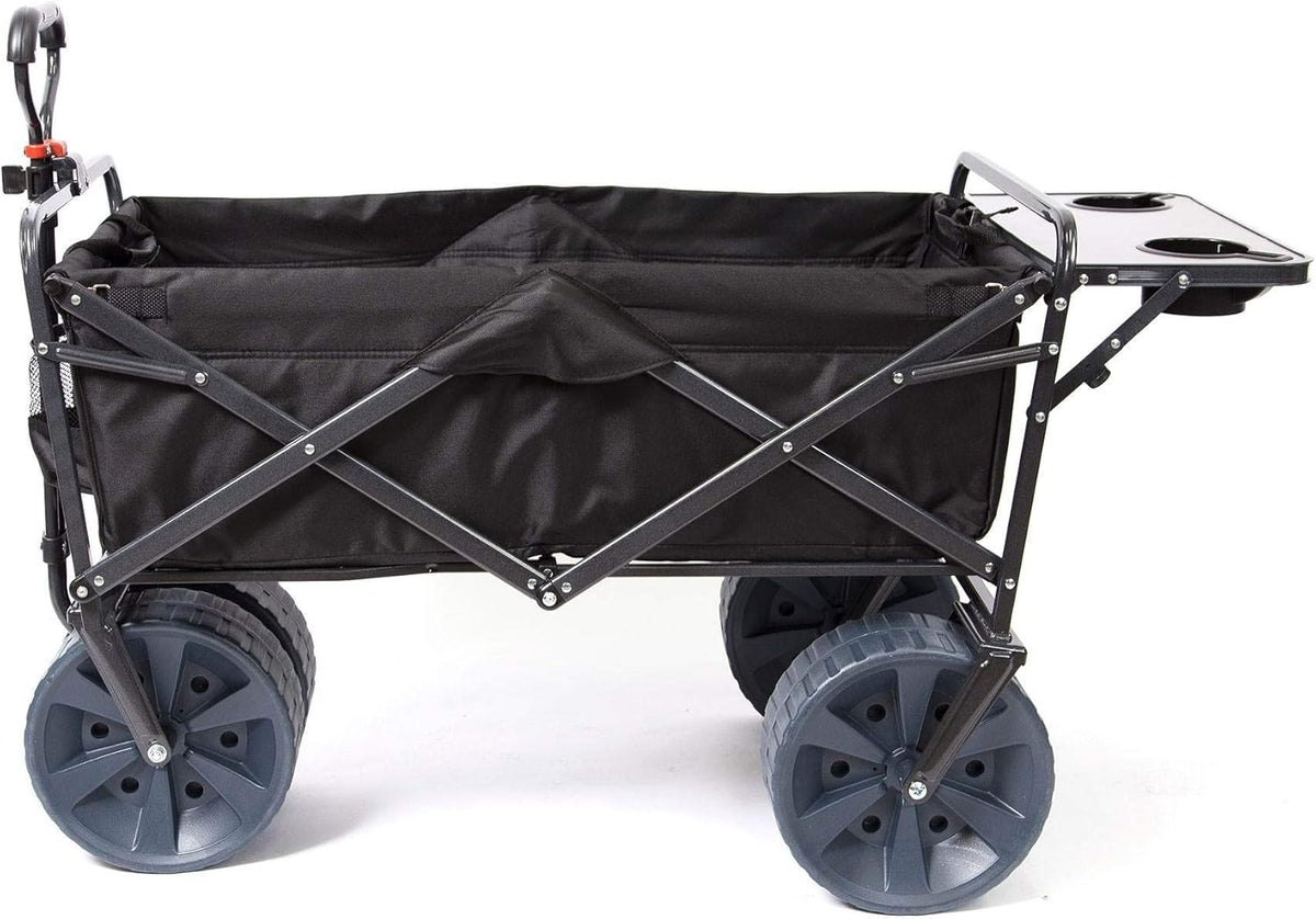 Blue Collapsible Utility Wagon Cart with 4 All Terrain Wheels & Table I882764