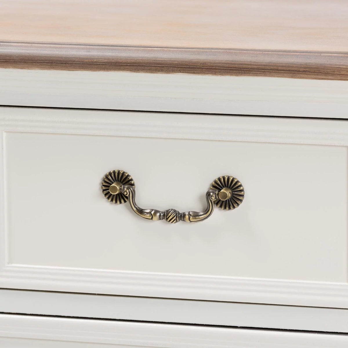 White and Oak 4-Drawer Accent Dresser L981078
