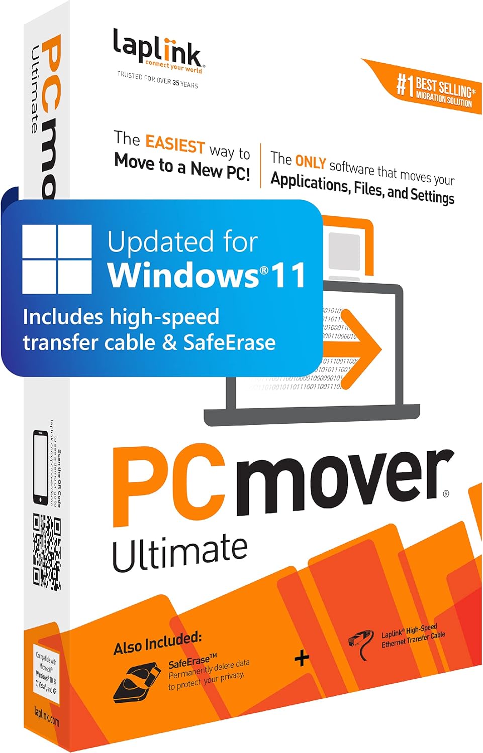 PCmover Ultimate 11 with SuperSpeed USB 3.0 Cable - 1 Use Pack of 2 Y394