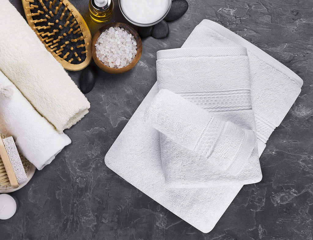 8 Piece Beige 650 GSM 100% Cotton Bath Towels Set X824776