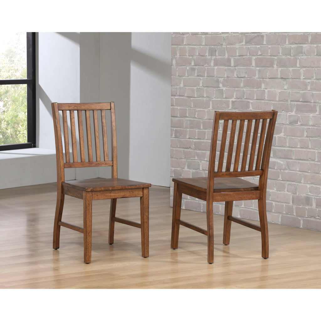 5-Piece 60" Rectangular Wood Dining Set in Brown C70209