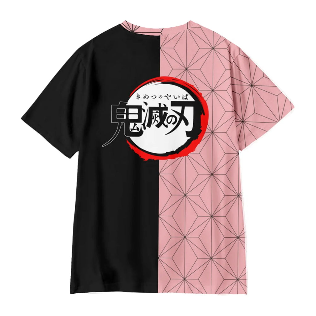 Pink Short Sleeve Anime Character Printed T-Shirt G88750