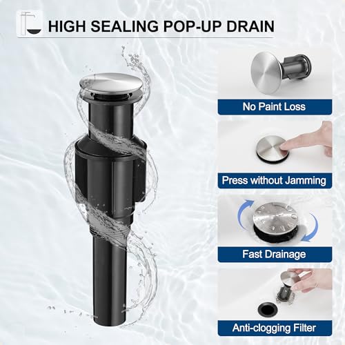 Chrome Waterfall Vessel Sink Faucet with Pop Up Drain K892679