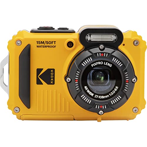 Blue 16MP Waterproof Rugged Digital Camera with 32GB Memory Card and Camera Bag Y92625