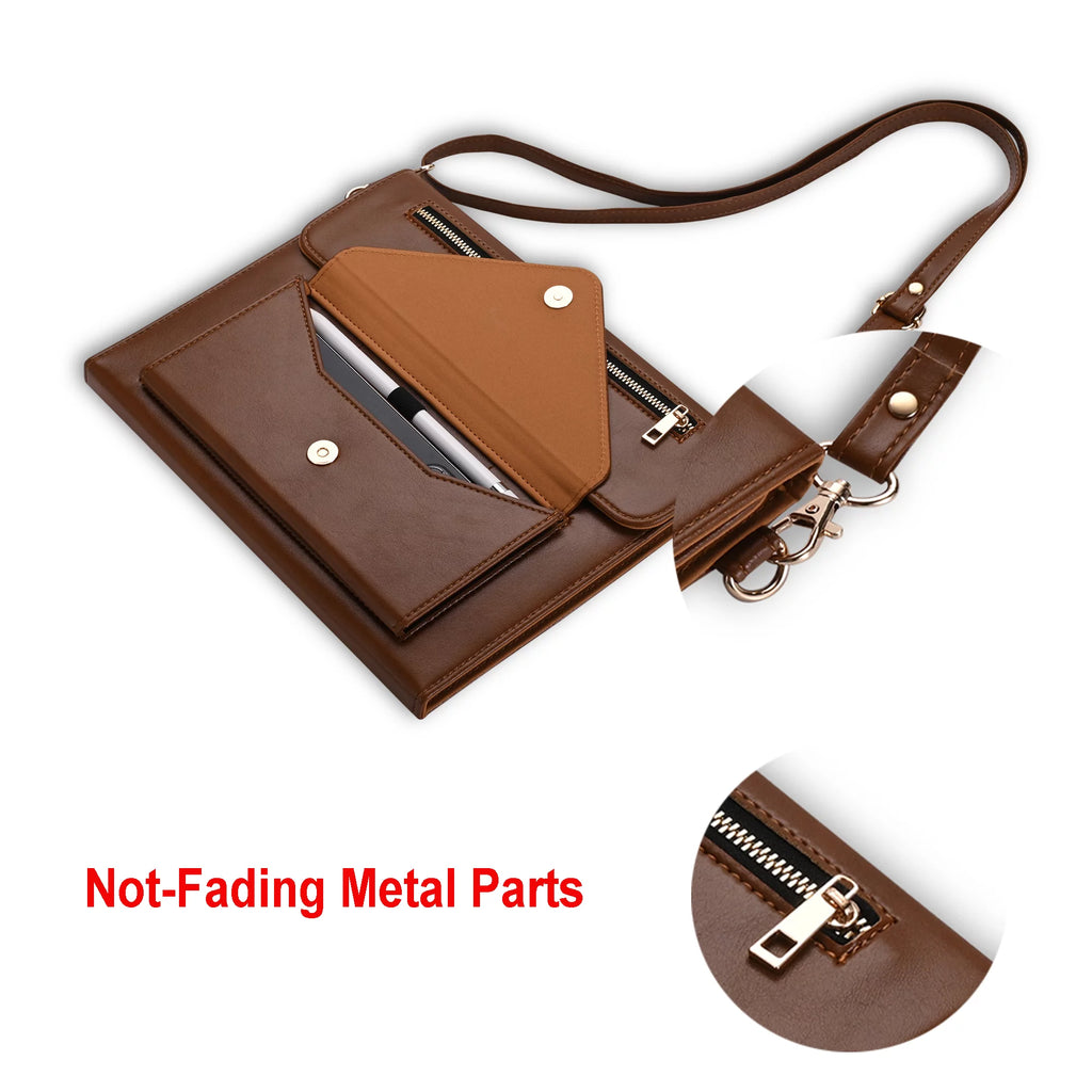 Brown PU Leather Portfolio Case for iPad Pro 12.9-inch J656407