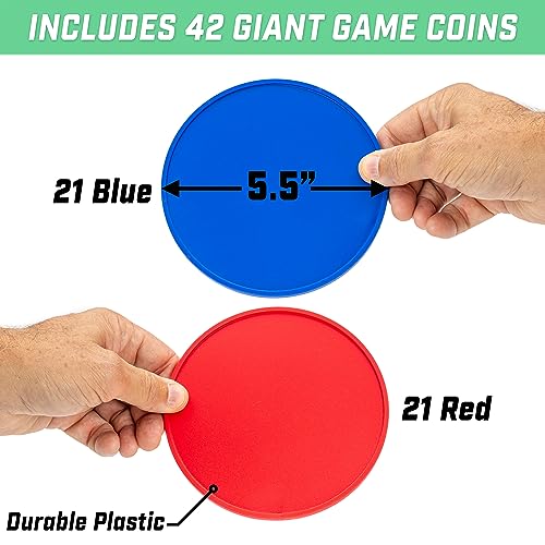 4 Foot Width Giant Portable 4 in a Row Game with Carry Case U829