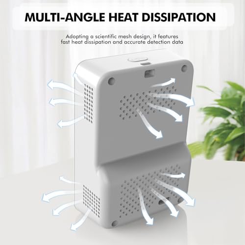8-in-1 Air Quality Monitor with CO2, TVOC, HCHO, AQI, Temperature & Humidity A285685