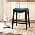 Teal Bonded Leather Counter Stool T455416