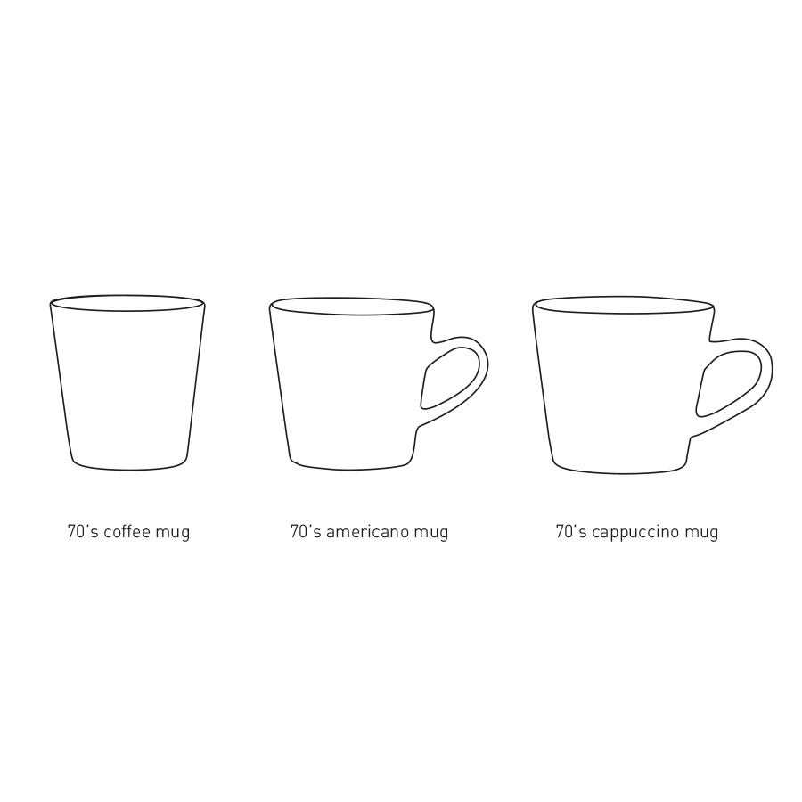 Set of 4 Multicoloured Mugs A6537