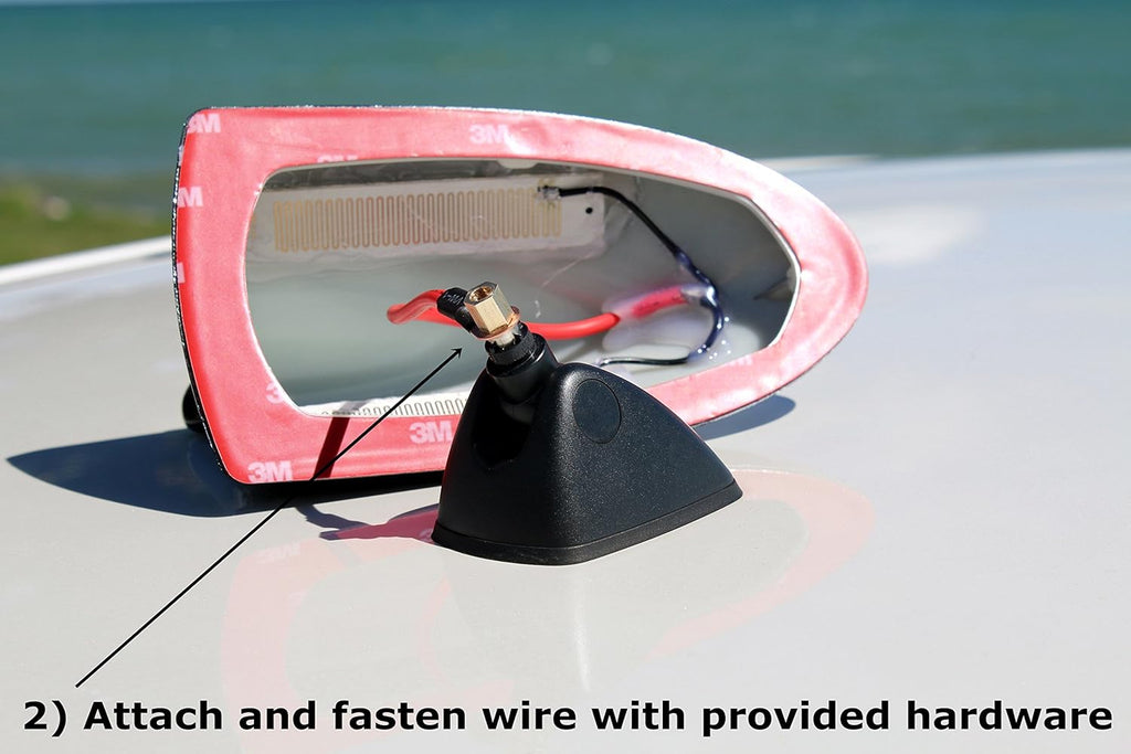 Silver Shark Fin Antenna Compatible with Kia Soul Pack of 2 V3460