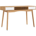 White Wood Two Drawer Writing Desk Q86406