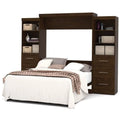 Queen Wall Bed with Storage and 3 Drawer Set V75499