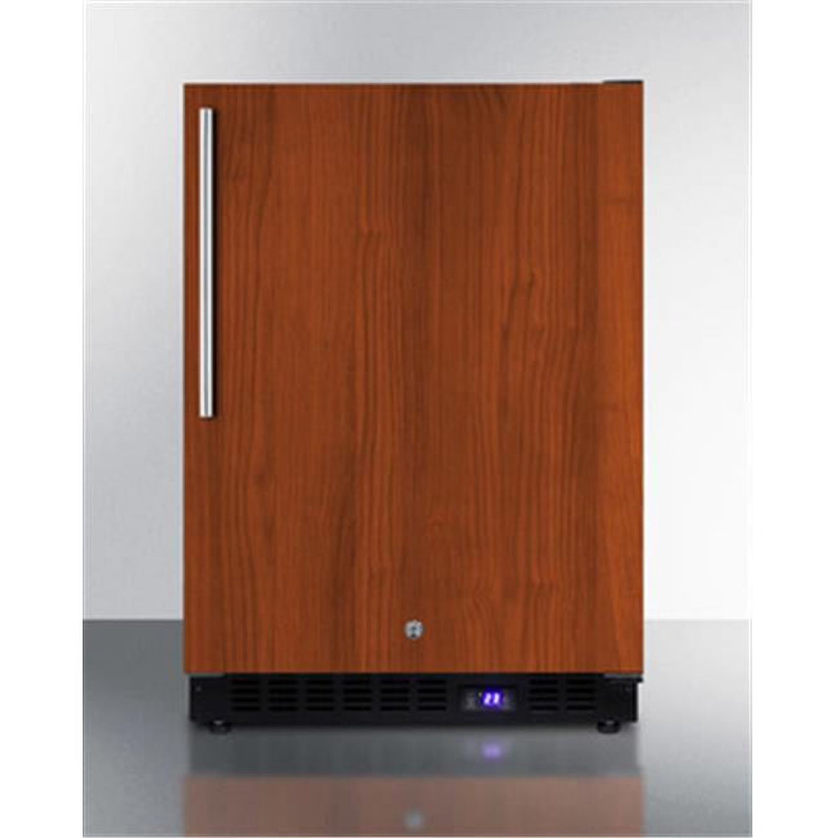 24 in. Outdoor Frost Free Freezer with Installed Icemaker, Black L589