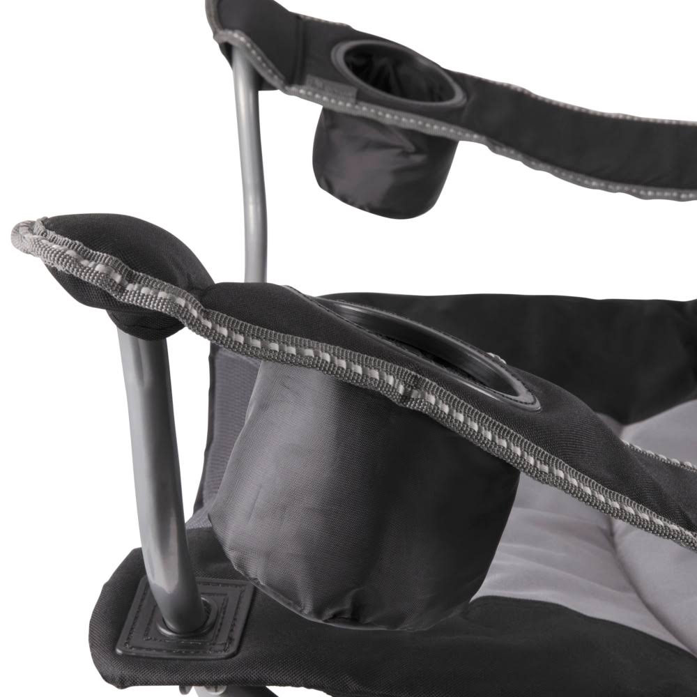 Black Reclining Camp Chair S618