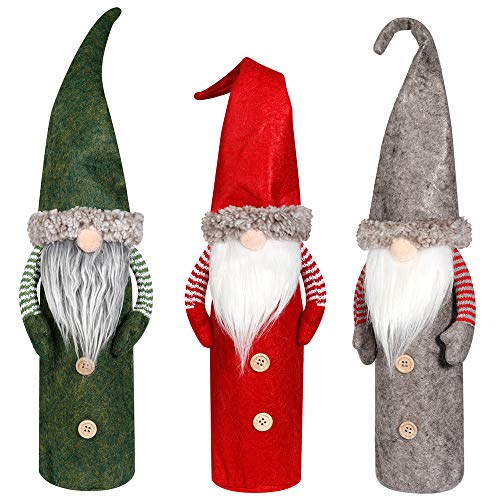 Christmas Gnomes Wine Bottle Cover 3 Pack N800