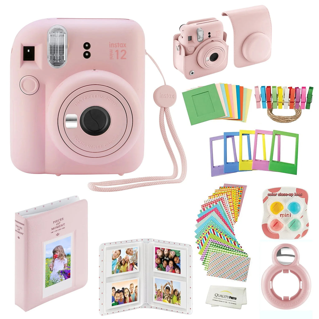 Blossom Pink Instant Camera with Case and Accessory Kit I93484