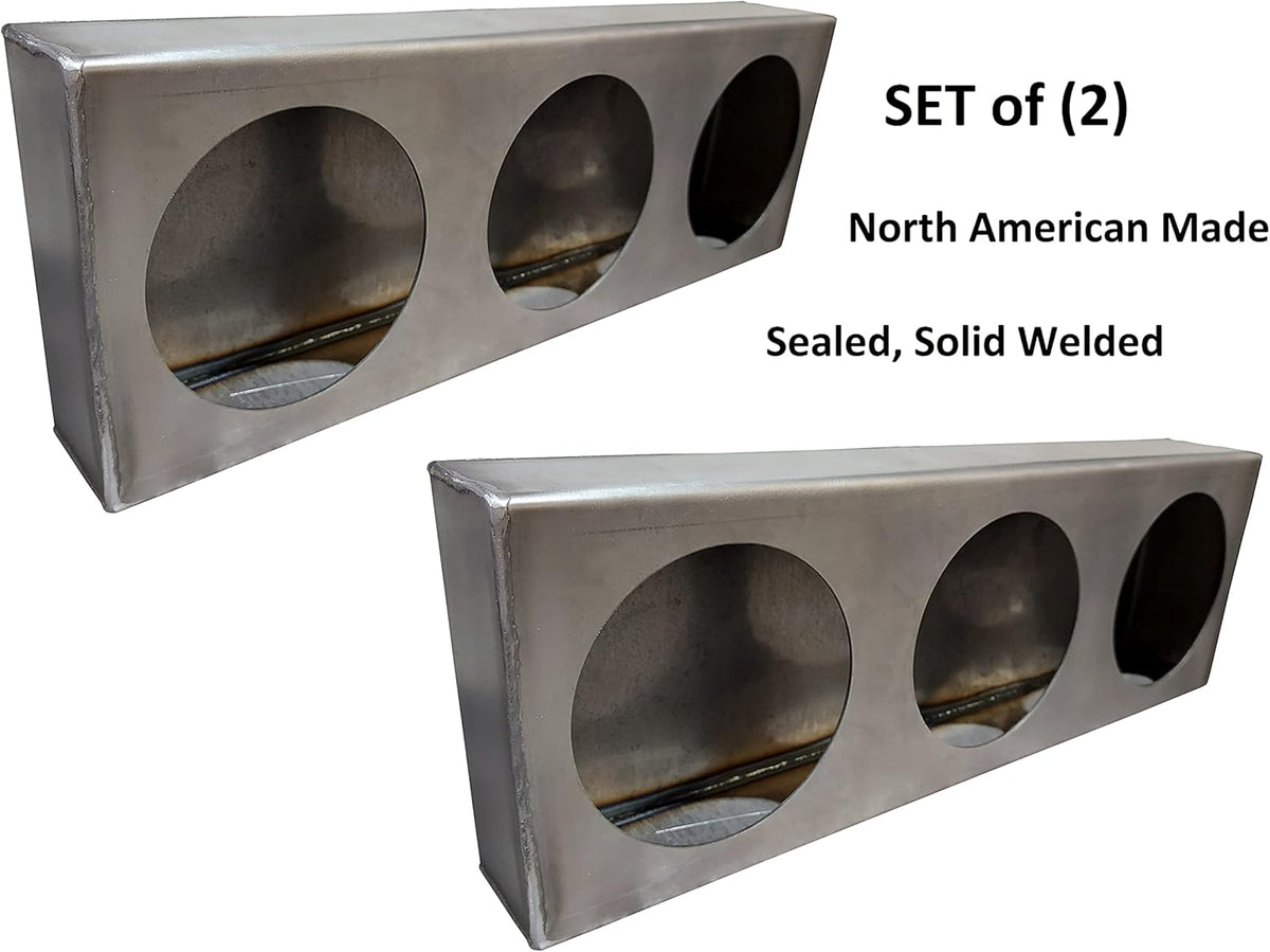 Triple 4 Round Steel Tail Light Box, Set of 2 X840638