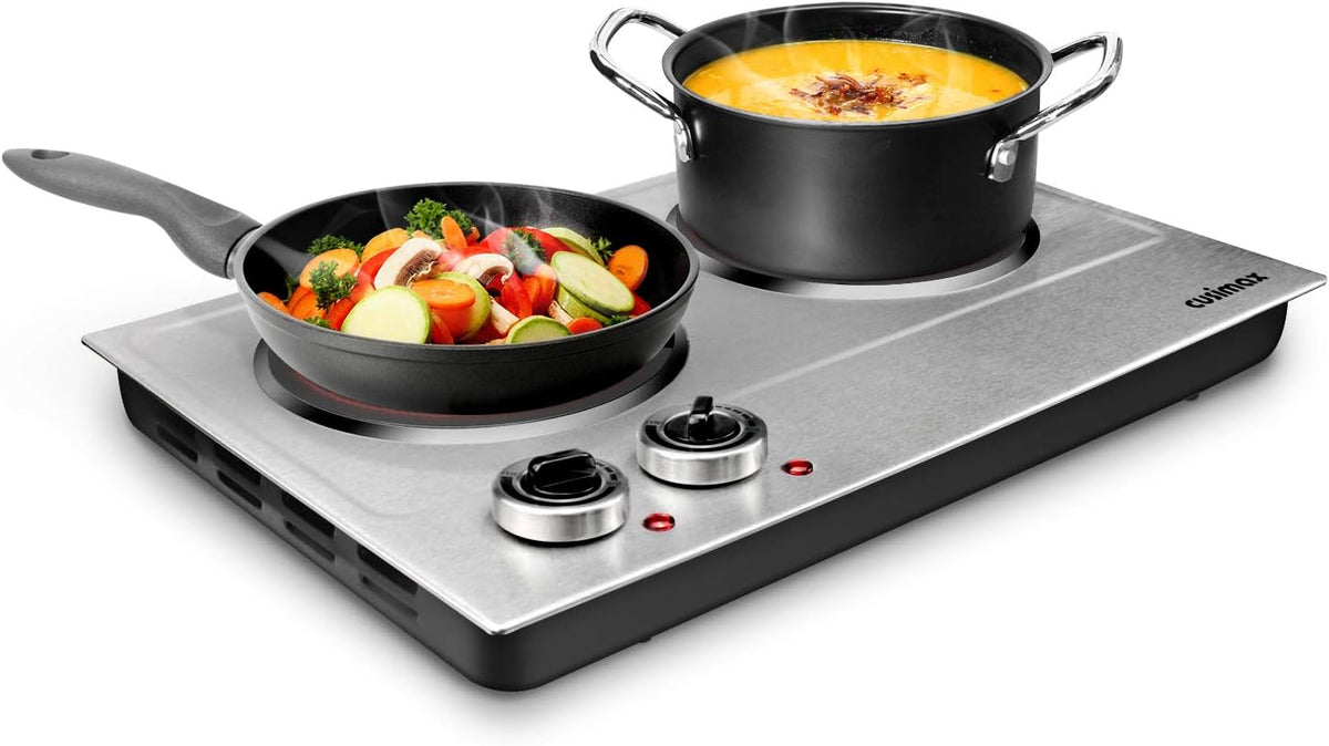 1800W Stainless Steel Double Electric Hot Plate T536306
