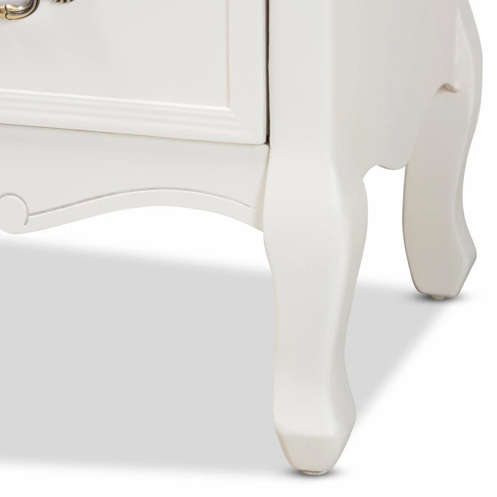 White and Oak 4-Drawer Accent Dresser L981078